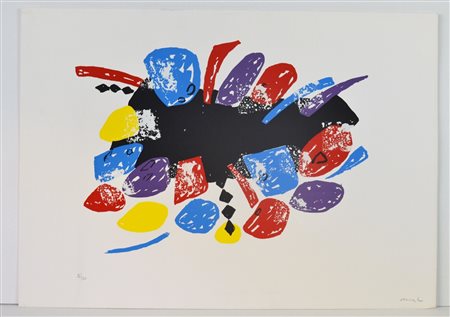 NON IDENTIFICATO AUTORE Senza titolo. Serigrafia. Cm 70,00 x 50,00. 26/130....