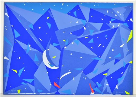 NON IDENTIFICATO AUTORE Senza titolo. Serigrafia. Cm 70,00 x 50,00. 74/130....