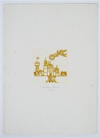 NON IDENTIFICATO AUTORE Senza titolo. Serigrafia. Cm 17,50 x 24,50. 41/70....