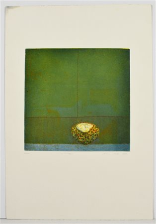 NON IDENTIFICATO AUTORE Senza titolo. 1955. Serigrafia. Cm 35,00 x 50,00....