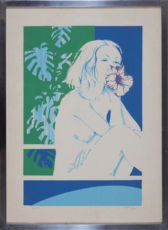 NON IDENTIFICATO AUTORE Senza titolo. Litografia. Cm 49,50 x 69,00. 23/118....