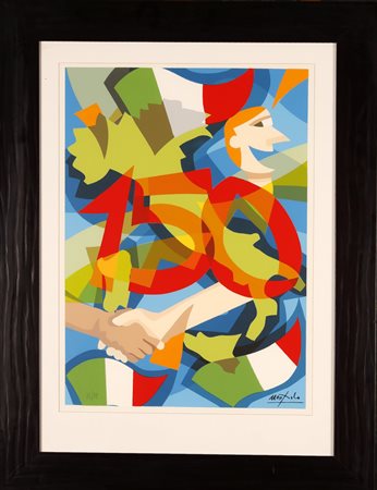 NESPOLO UGO (n. 1941) Senza titolo. Serigrafia. Cm 42,00 x 58,00. 74/99....