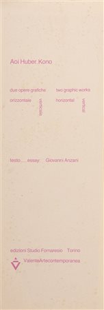 HUBER-KONO KONO (n. 1936) Cartella composta da n.2 fogli. Orizzontale -...