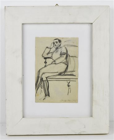PONTI GIO' (1891 - 1979) Senza titolo. Matita su carta. Cm 15,00 x 10,00....