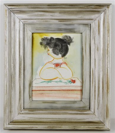 VIETTI NICOLA (n. 1945) Senza titolo. Tecnica mista su cartone telato. Cm...