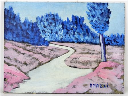 MAZZI PIERO (n. 1938) Senza titolo. Olio su cartone telato. Cm 24,00 x 18,00....