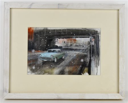 PINI ALFREDO (n. 1958) Senza titolo. Tecnica mista su carta. Cm 30,00 x...