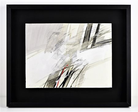 AZZOLINI MAURIZIO (n. 1933) Senza titolo. Tecnica mista su cartone. Cm 39,50...