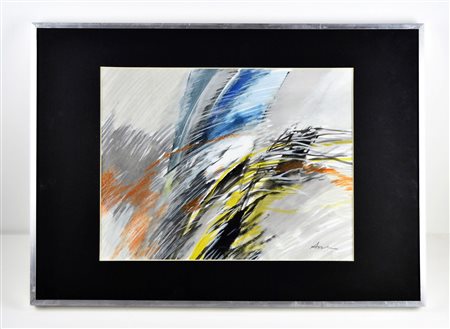 AZZOLINI MAURIZIO (n. 1933) Senza titolo. Tecnica mista su cartone. Cm 34,50...