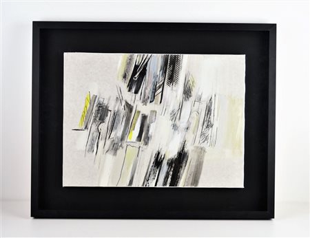 AZZOLINI MAURIZIO (n. 1933) Senza titolo. Tecnica mista su carta intelata. Cm...