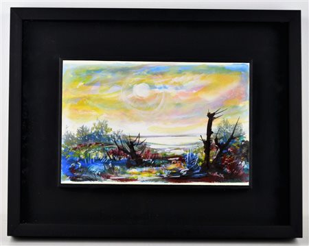 SPANIO FRANCESCA (n. 1958) Senza titolo. Tempera su cartoncino. Cm 30,00 x...