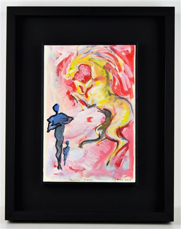 SPANIO FRANCESCA (n. 1958) Senza titolo. 2001. Tempera su cartoncino. Cm...