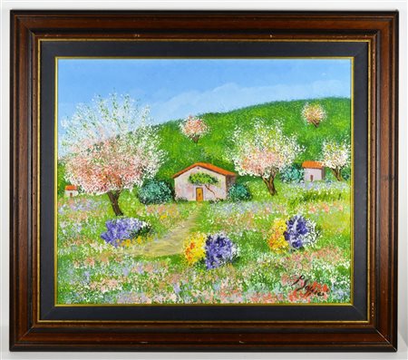 NON IDENTIFICATO AUTORE Senza titolo. Tecnica mista su cartone telato. Cm...