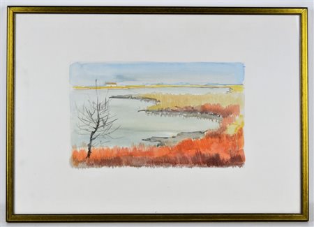 NON IDENTIFICATO AUTORE Senza titolo. 1992. Acquarello su carta. Cm 49,00 x...