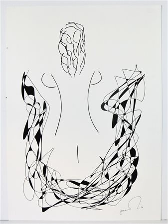 NON IDENTIFICATO AUTORE Senza titolo. 1994. Pennarello su cartoncino. Cm...