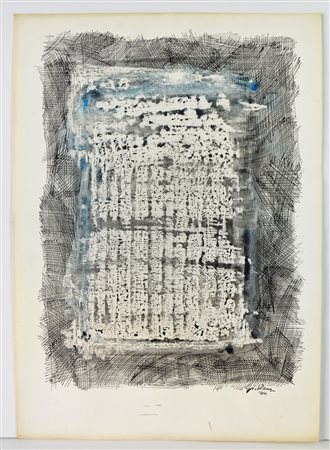 NON IDENTIFICATO AUTORE Senza titolo. 1964. Tecnica mista su carta. Cm 70,00...