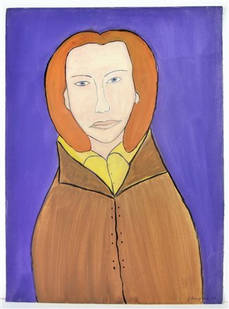 NON IDENTIFICATO AUTORE Senza titolo. 1963. Tecnica mista su carta. Cm 48,00...