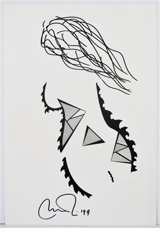 NON IDENTIFICATO AUTORE Senza titolo. 1999. Disegno su carta. Cm 33,00 x...