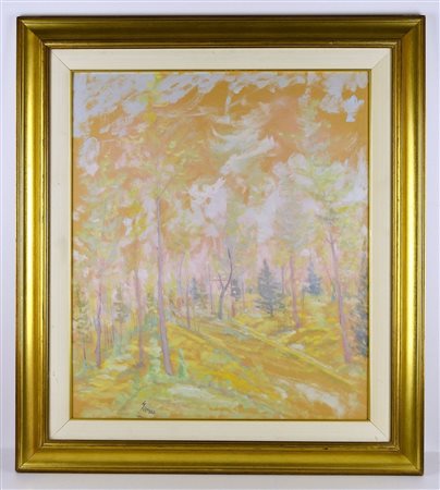 FILANNINO PASQUALE (n. 1942) Campagna dopo la stazione. 1987. Olio su...