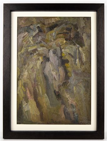 LATHION LUC (1931 - 2013) Senza titolo. Olio su carta. Cm 42,00 x 29,00....