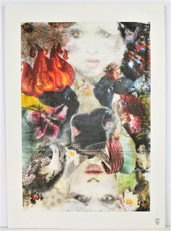 DODO (1907 - 1998) Senza titolo. Pigmenti su cartoncino. Cm 50,00 x 70,00....