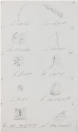 NOVALI RINALDO (n. 1952) Senza titolo. 1980. Tecnica mista su carta. Cm 32,00...