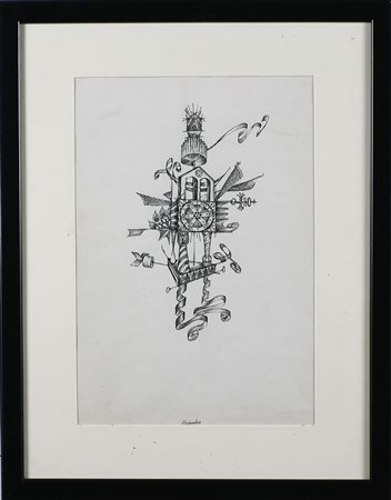 ALEJANDRO JOSE' RAMON (n. 1943) Senza titolo. Biro su carta. Cm 26,00 x...