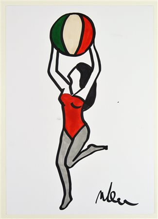 LODOLA MARCO (n. 1955) Senza titolo. Pennarello su cartoncino. Cm 42,00 x...