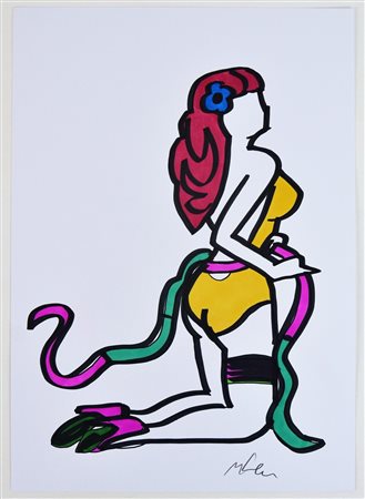 LODOLA MARCO (n. 1955) Senza titolo. Pennarello su cartoncino. Cm 42,00 x...