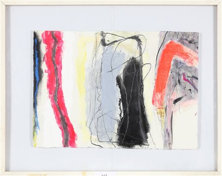 ESPOSITO ENZO (n. 1946) Senza titolo. 1984. Tecnica mista su carta. Cm 50,00...