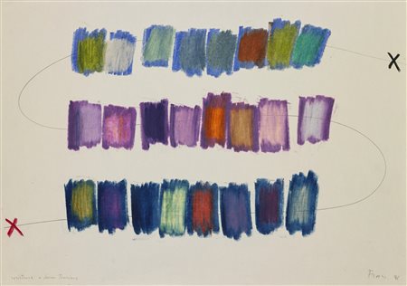 FINZI ENNIO (n. 1931) Resistenze a bassa pressione. 1981. Tecnica mista su...