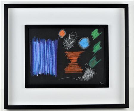 FINZI ENNIO (n. 1931) Senza titolo. Pastelli su cartoncino. Cm 33,00 x 24,00....