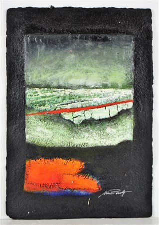 PASCHETTA MARIO (n. 1949) Senza titolo. . 2004. Tecnica mista su carta. Cm...