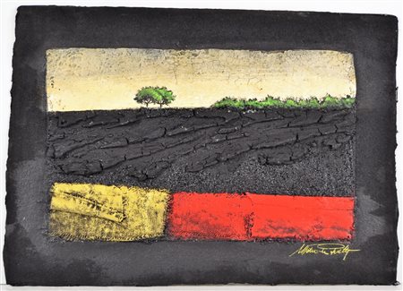 PASCHETTA MARIO (n. 1949) Senza titolo. . 2004. Tecnica mista su carta. Cm...