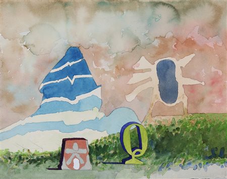 MAZA FERNANDO (n. 1936) Senza titolo. 1983. Tempera su carta. Cm 66,00 x...