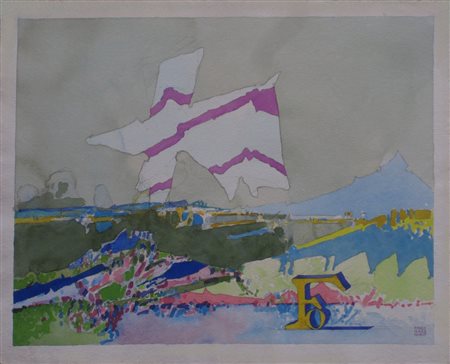 MAZA FERNANDO (n. 1936) Senza titolo. 1983. Tempera su carta. Cm 66,00 x...