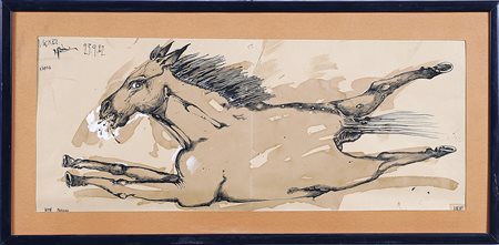 RODKINE YURI (n. 1960) Senza titolo. 1982. Tecnica mista su carta. Cm 54,00 x...