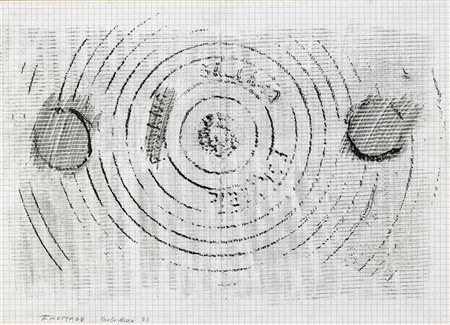 MASI PAOLO (n. 1933) Senza titolo. 1975. Frottage. Cm 40,00 x 30,00. Firma e...