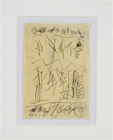 LICATA RICCARDO (1929 - 2014) Senza titolo. 1998. Tecnica mista su carta. Cm...