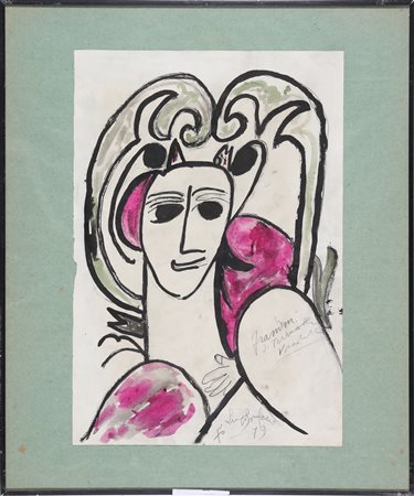 BONIFACIO LUIGI Lotto composto da n.3 opere. tecniche miste su carta. . 1)...