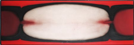 RURIK (n. 1960) Senza titolo. 1986. Olio su carta su tela. Cm 220,00 x 76,00....