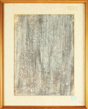 NON IDENTIFICATO AUTORE Senza titolo. 1958. Tecnica mista su carta. Cm 29,00...