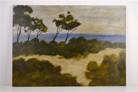 NON IDENTIFICATO AUTORE Senza titolo. Tecnica mista su tavola. Cm 70,00 x...