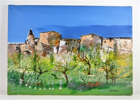 NON IDENTIFICATO AUTORE Senza titolo. Olio su tela . Cm 70,00 x 50,00. Firma...