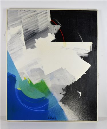 NON IDENTIFICATO AUTORE Senza titolo. . 1971. Tecnica mista su tela. Cm 85,00...