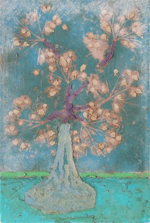 NON IDENTIFICATO AUTORE Senza titolo. Tecnica mista su cartone telato. Cm...