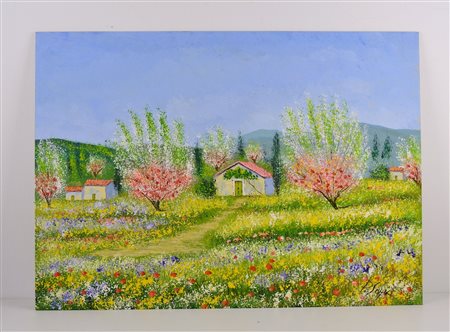 NON IDENTIFICATO AUTORE Senza titolo. Olio su tavoletta. Cm 70,00 x 50,00....