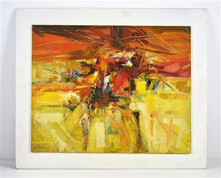 BISSACCO MARTINO (n. 1941) Impulsi d'estate. Olio su tavola. Cm 50,00 x...