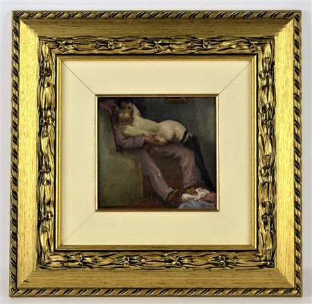 NARDI ANTONIO MARIA (1897 - 1973) Senza titolo. 1928. Olio su tavola. Cm...