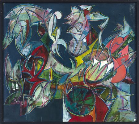 NON IDENTIFICATO AUTORE Fiaba Ironica. 1970. Tecnica mista applicata su...